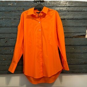 Zara Orange Button Up